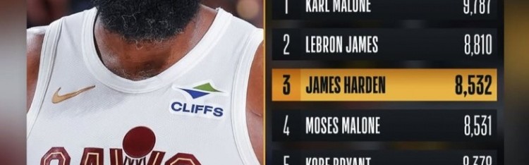 开云体育入口-个人罚球命中数超越摩西·马龙&amp;上升至历史第三！哈登转发